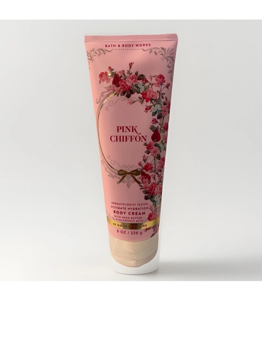 Bath & Body Works Pink Chiffon Body Cream, New, 8 Oz